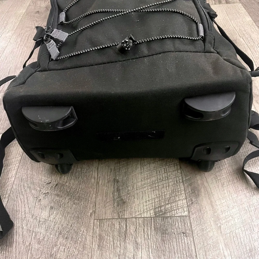 Samsonite Wheeled Backpack Black Grey Rolling Travel School Bag Carry On Luggage